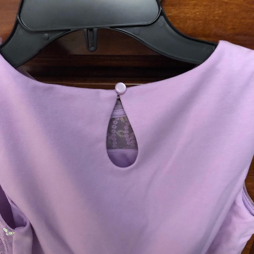 NWT Zunie Girl Occasion Dress Purple Sequin 100% Polyester Lightweight Material - Picture 3 of 7
